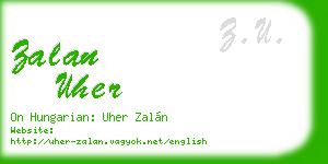 zalan uher business card