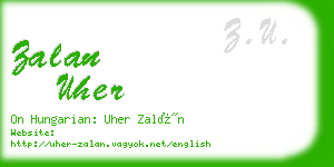 zalan uher business card